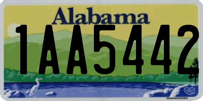 AL license plate 1AA5442