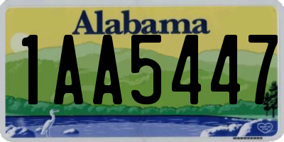 AL license plate 1AA5447