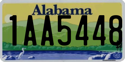 AL license plate 1AA5448