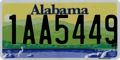 AL license plate 1AA5449