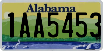 AL license plate 1AA5453