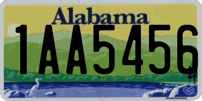 AL license plate 1AA5456