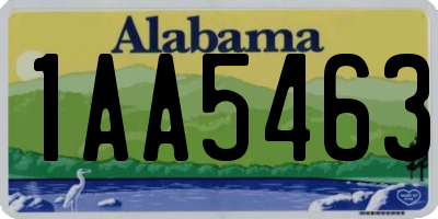 AL license plate 1AA5463