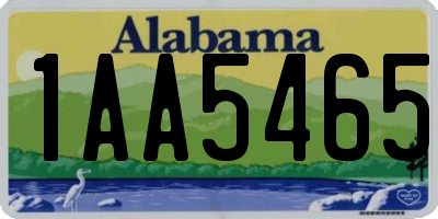 AL license plate 1AA5465