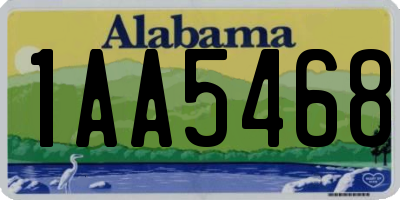 AL license plate 1AA5468