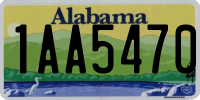 AL license plate 1AA5470