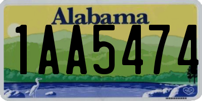 AL license plate 1AA5474