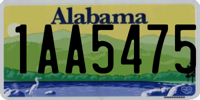 AL license plate 1AA5475