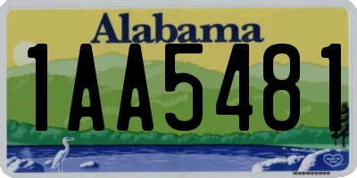 AL license plate 1AA5481