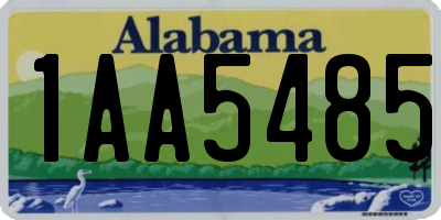 AL license plate 1AA5485