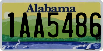 AL license plate 1AA5486