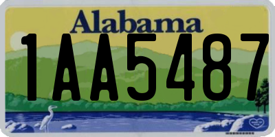 AL license plate 1AA5487