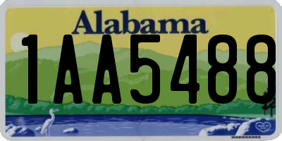 AL license plate 1AA5488