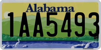 AL license plate 1AA5493