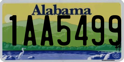 AL license plate 1AA5499