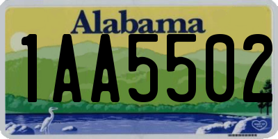 AL license plate 1AA5502