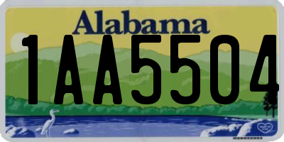 AL license plate 1AA5504