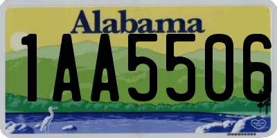 AL license plate 1AA5506