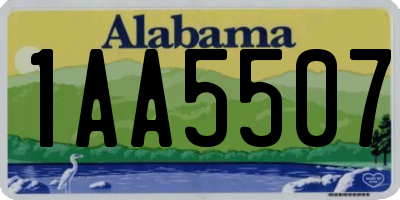 AL license plate 1AA5507
