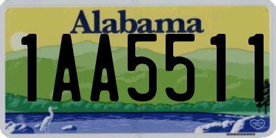 AL license plate 1AA5511