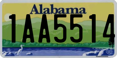 AL license plate 1AA5514