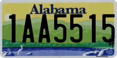 AL license plate 1AA5515