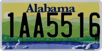 AL license plate 1AA5516