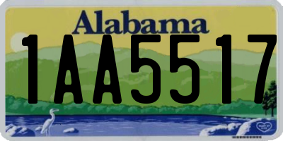 AL license plate 1AA5517