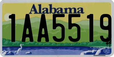 AL license plate 1AA5519