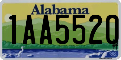 AL license plate 1AA5520