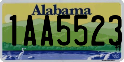 AL license plate 1AA5523