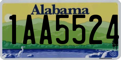 AL license plate 1AA5524