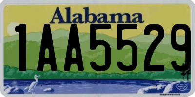 AL license plate 1AA5529