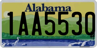 AL license plate 1AA5530