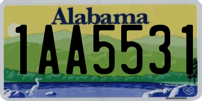 AL license plate 1AA5531