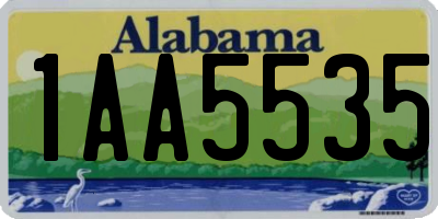 AL license plate 1AA5535