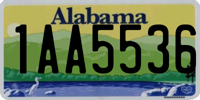 AL license plate 1AA5536