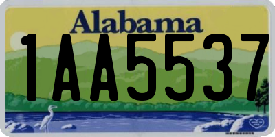 AL license plate 1AA5537