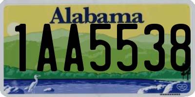 AL license plate 1AA5538