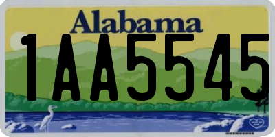 AL license plate 1AA5545