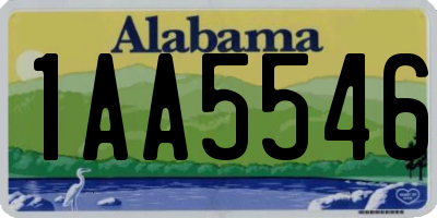 AL license plate 1AA5546