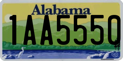 AL license plate 1AA5550