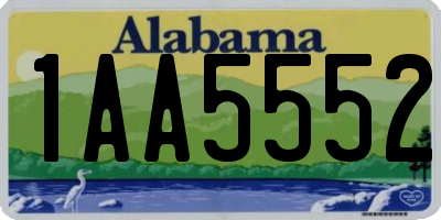 AL license plate 1AA5552