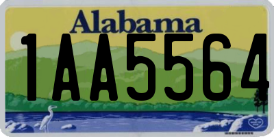 AL license plate 1AA5564