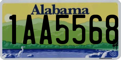 AL license plate 1AA5568