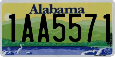 AL license plate 1AA5571