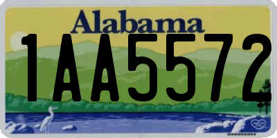 AL license plate 1AA5572