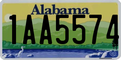 AL license plate 1AA5574