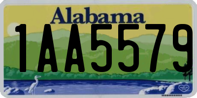 AL license plate 1AA5579