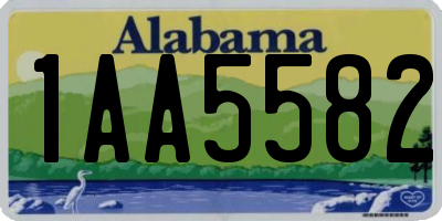 AL license plate 1AA5582